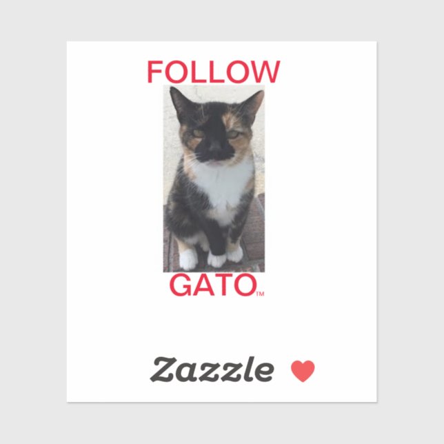 Sticker SUIVEZ GATO2, Tous les Casquettes (Feuille)