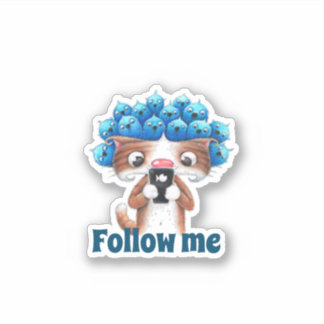 Sticker Suivez-moi coupé