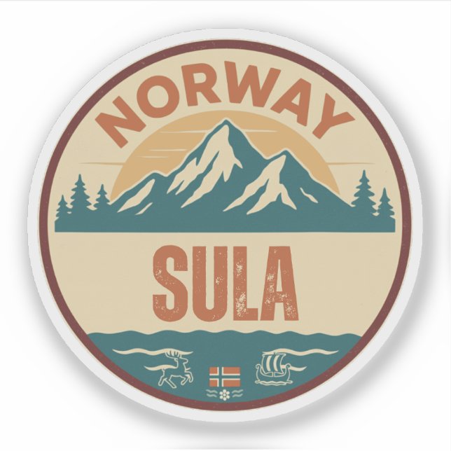 Sticker Sula, Norvège Norvège (Devant)