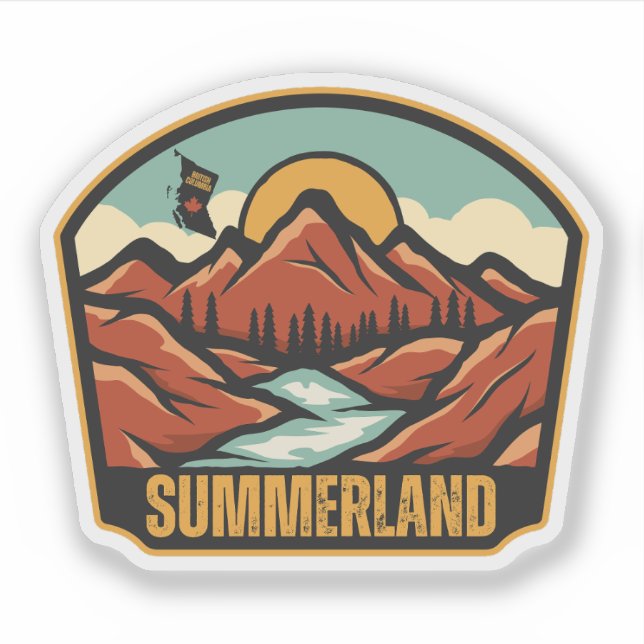 Sticker Summerland, Colombie-Britannique (Devant)
