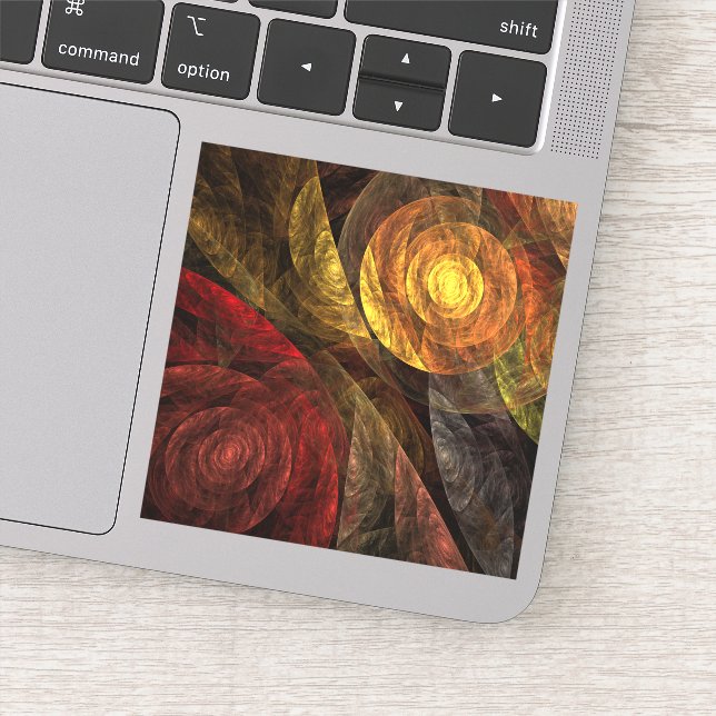 Sticker Sun Flower Floral Moderne Art Motif Abstrait (Détail)