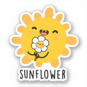 Sticker Sunflower Drôle Soleil Et Fleur Pun