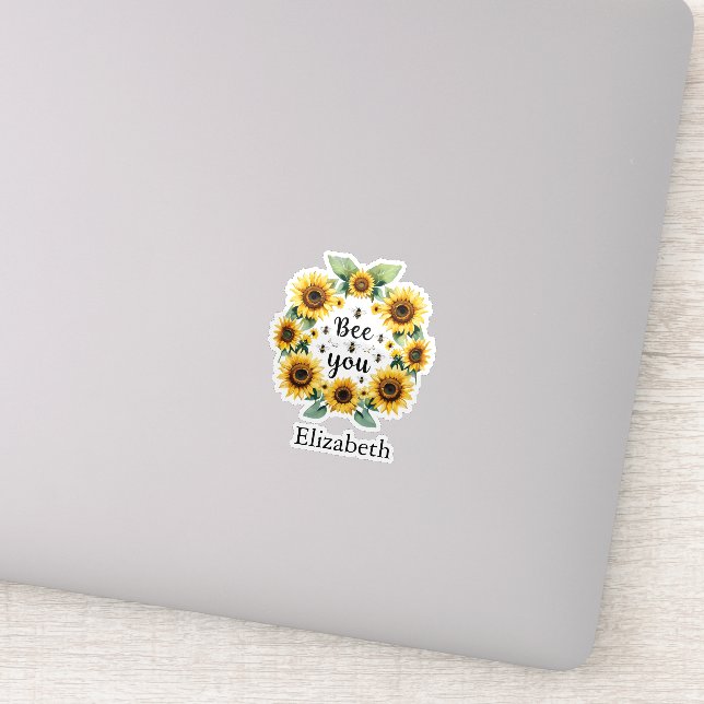 Sticker Sunflowers Bees Bee You mignon Inspirational tenda (Détail)