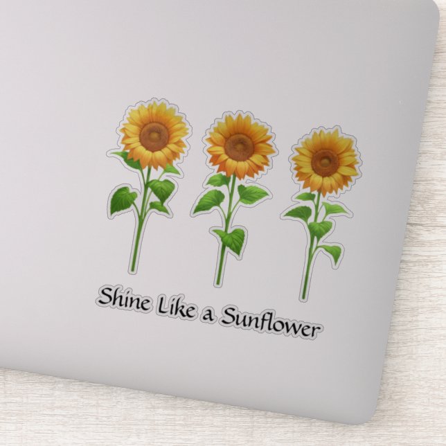 Sticker Sunflowers (bright) - Shine Like a Sunflower (Détail)