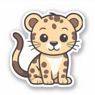 Sticker Sunny The Baby Cheetah