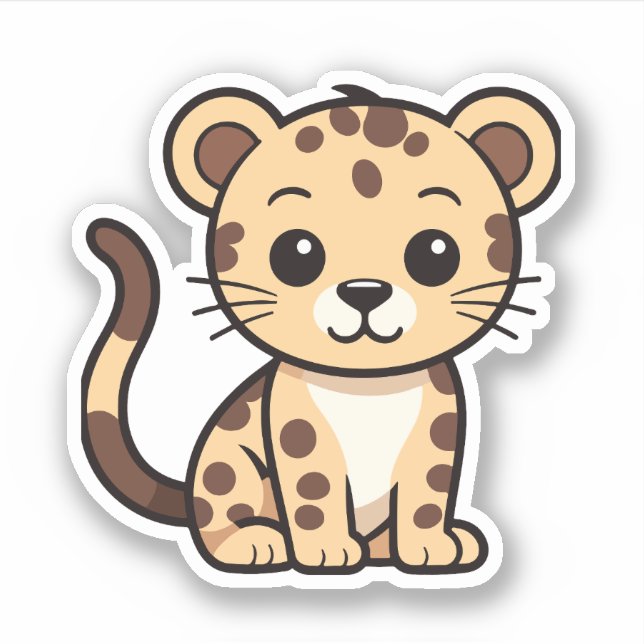 Sticker Sunny The Baby Cheetah (Devant)
