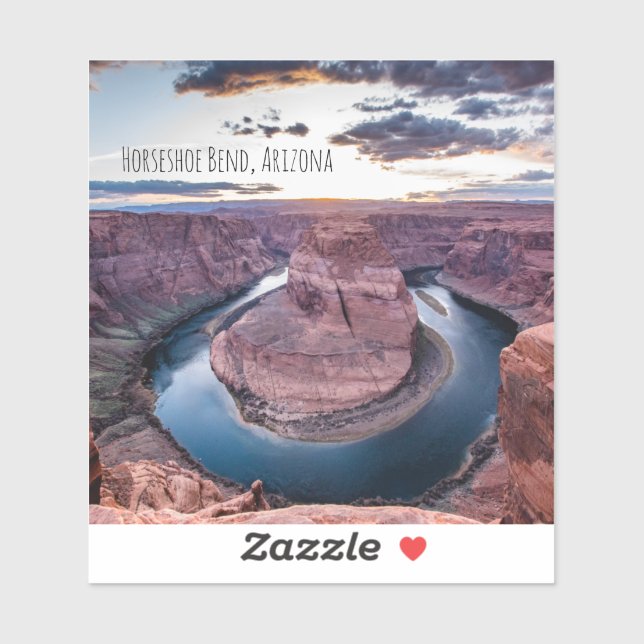Sticker Sunset at Horseshoe Bend (Feuille)