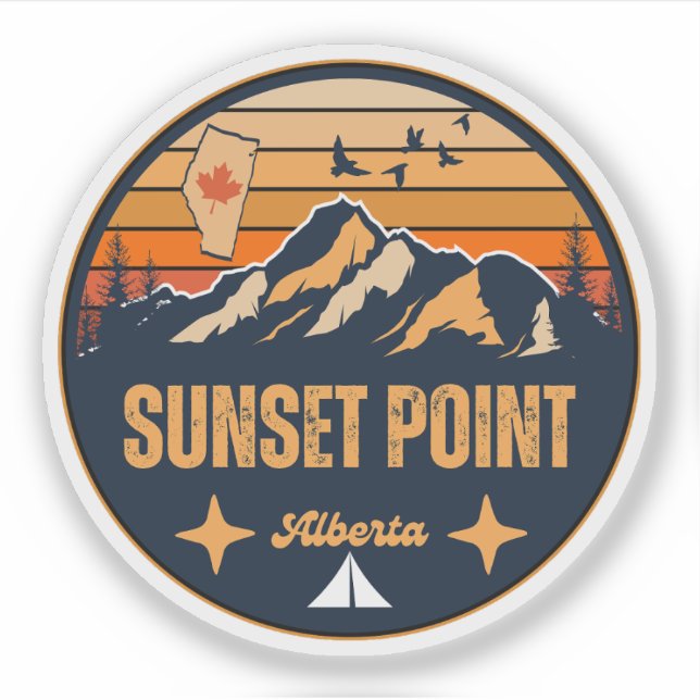 Sticker Sunset Point (Alberta) (Devant)