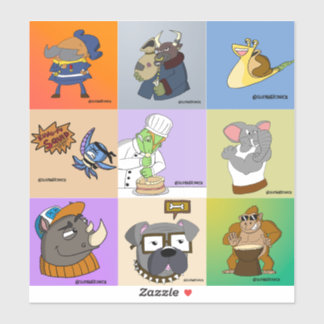 Sticker SupaheroNick Feuille d'autocollants de personnages