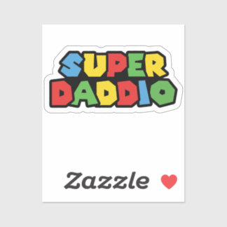 Sticker Super Daddio jeu vidéo papa