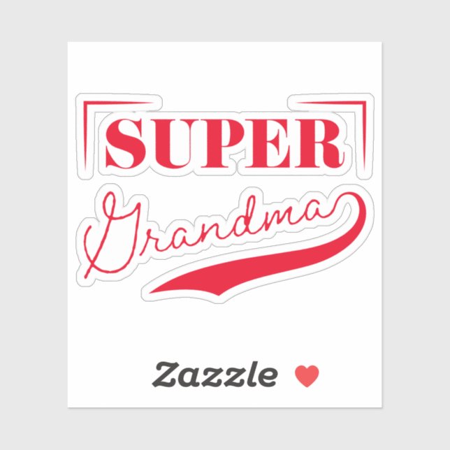 Sticker Super grand-mère (Feuille)