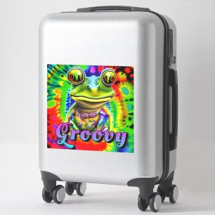 Sticker Super Hippie Trippy Frog Psychedelic