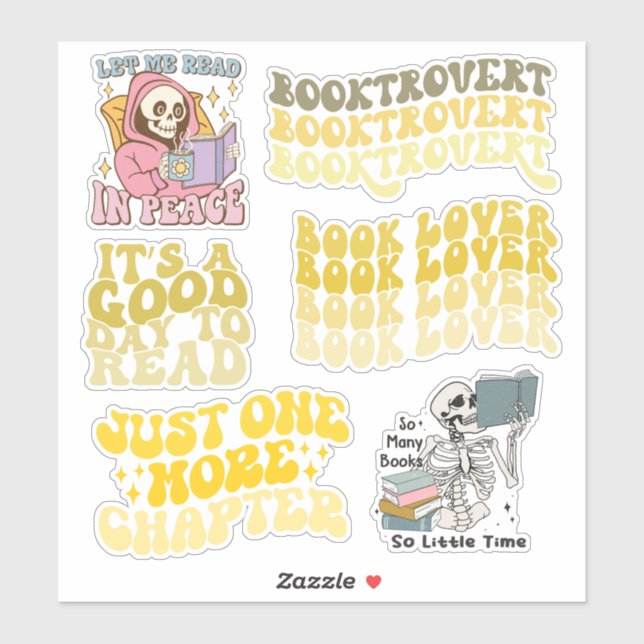 Sticker Super livre jaune Lover & Lecture Pack de Vinyl (Feuille)