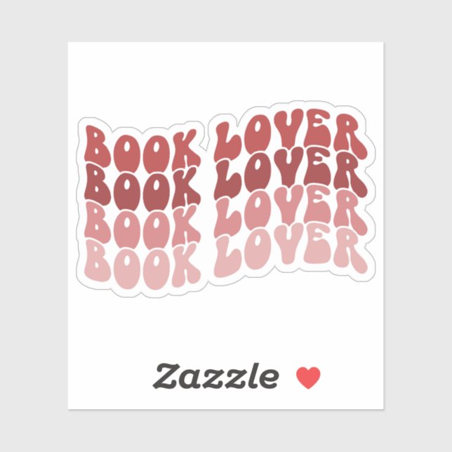 Sticker Super livre Lover rouge Multicolore Retro Vinyl (Feuille)