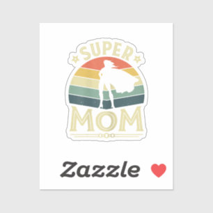 Sticker Super Maman Super Enseignant Super Fatigué Funny