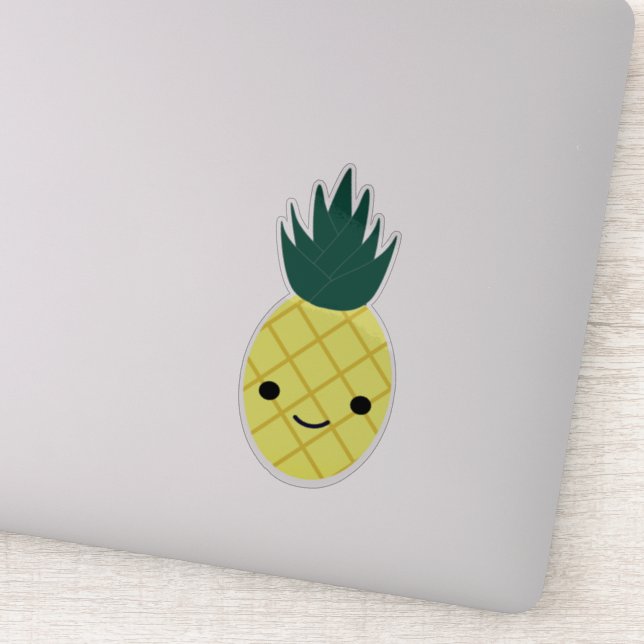 Sticker Super Mignon Kawaii Ananas (Détail)
