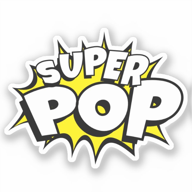 Sticker SUPER POP ! Bande dessinée Pop Art (Recto)
