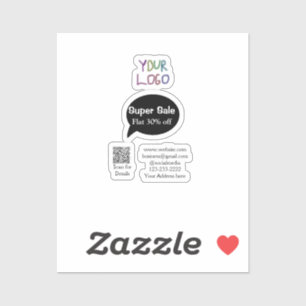 Sticker super vente affaires remise scannez le code QR dét