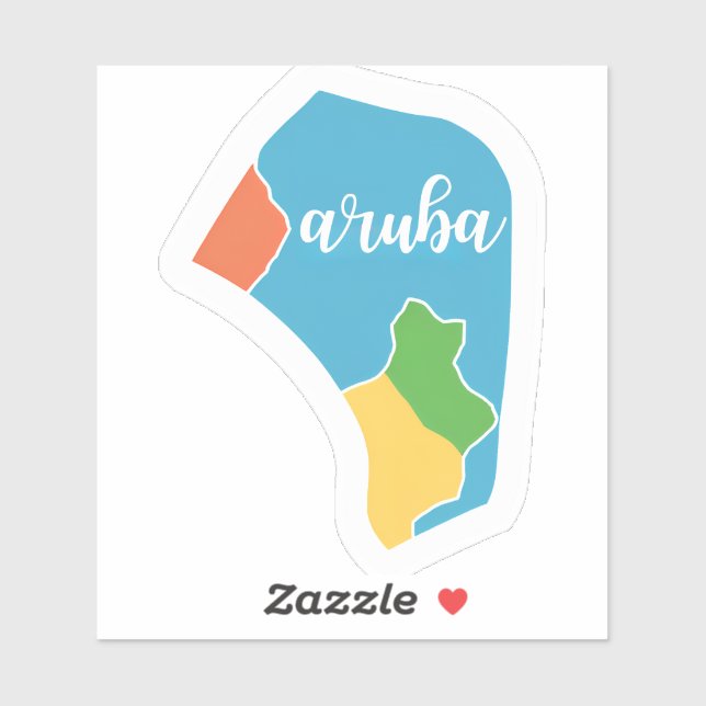 Sticker Superbe aruba (Feuille)