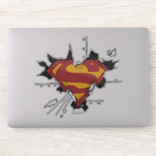 Sticker Superman S-Shield   Logo en métal cassé