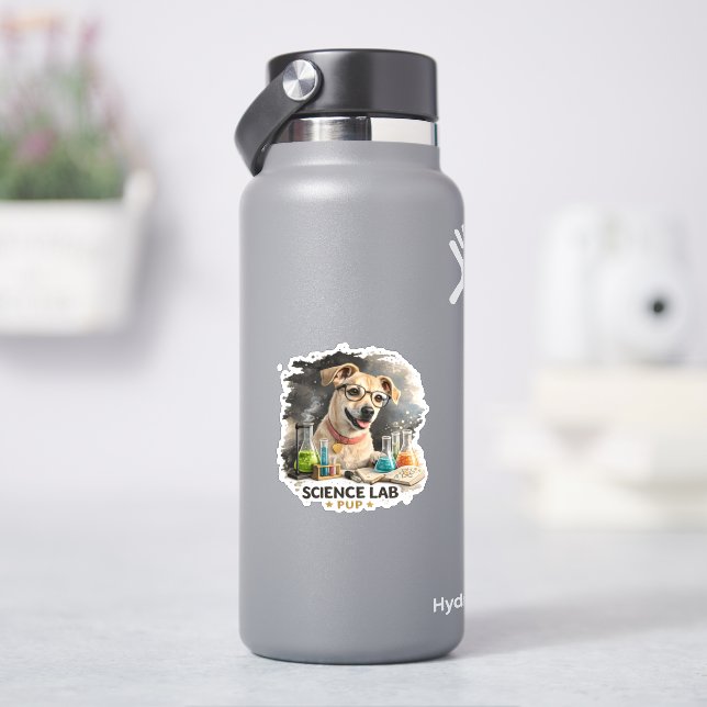 Sticker Superstar du Labo de Science Chien Mignon avec des (HydroFlask)