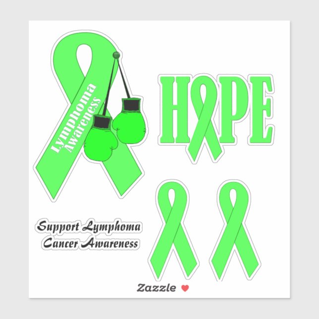 Sticker Support Lymphoma Cancer Sensibilisation autocollan (Feuille)