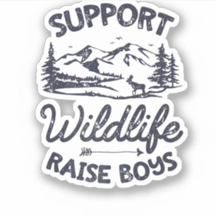 Sticker Support Wildlife Raise Garçons T-shirt Maman Papa