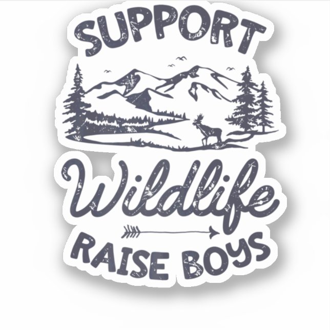 Sticker Support Wildlife Raise Garçons T-shirt Maman Papa  (Devant)