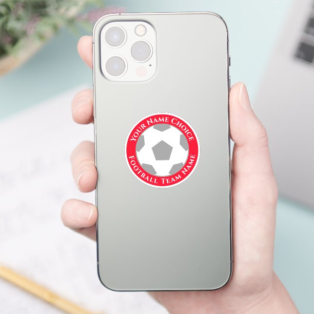 Sticker Supporteur de football avec nom d'équipe Coque de  (Téléphone)