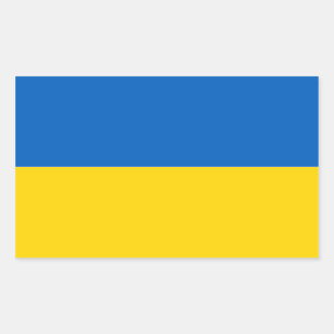 Sticker sur le drapeau de l'Ukraine