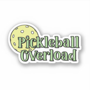 Sticker Surcharge de balle   Pickleball vert et jaune