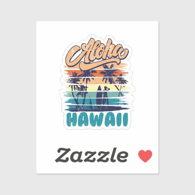Sticker Surf - Aloha Hawaii (Feuille)