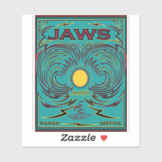 STICKER SURF JAWS MAUI HAWAII