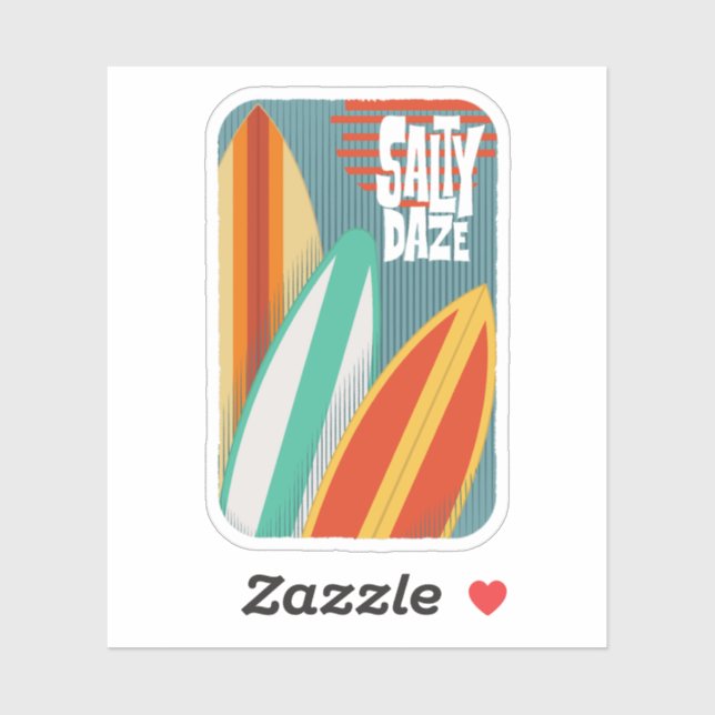 Sticker Surf Salty Daze (Feuille)