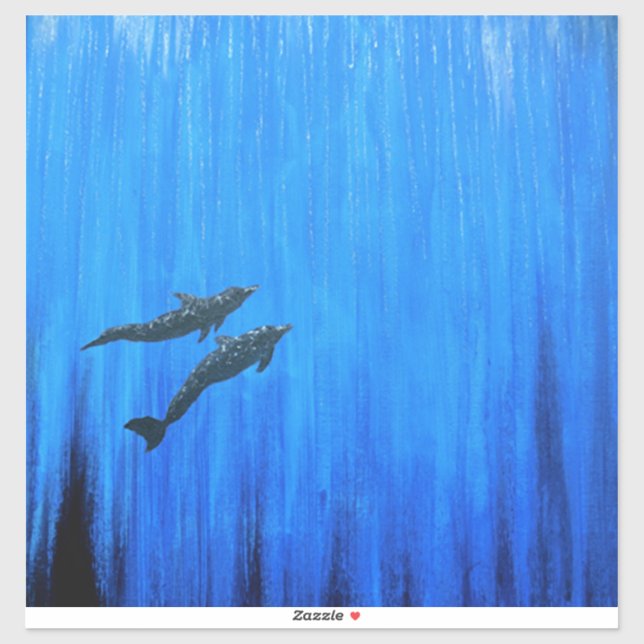 Sticker Surfaces des dauphins #1 (Feuille)