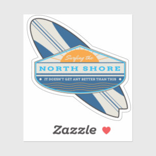 Sticker Surfer le rivage du nord