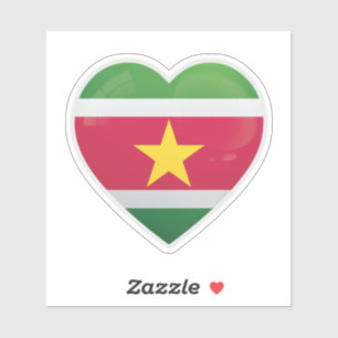 Sticker Suriname Love Flag