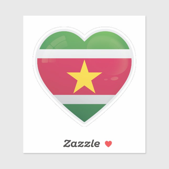 Sticker Suriname Love Flag (Feuille)