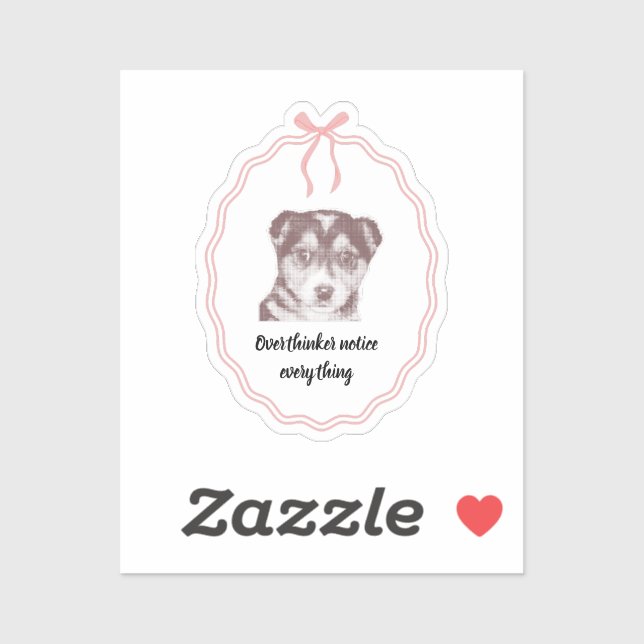 Sticker Surpenseurs Remarquent Tout Chien Mignon (Feuille)