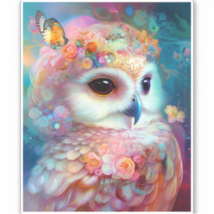 Sticker Surreal Owl Imaginaire Art