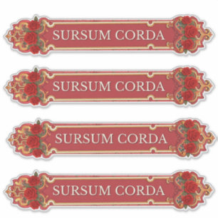 Sticker Sursum Corda Vintage Rose Catholique