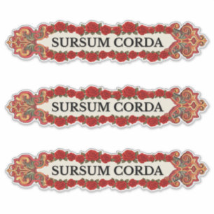 Sticker Sursum Corda Vintage Rose Catholique