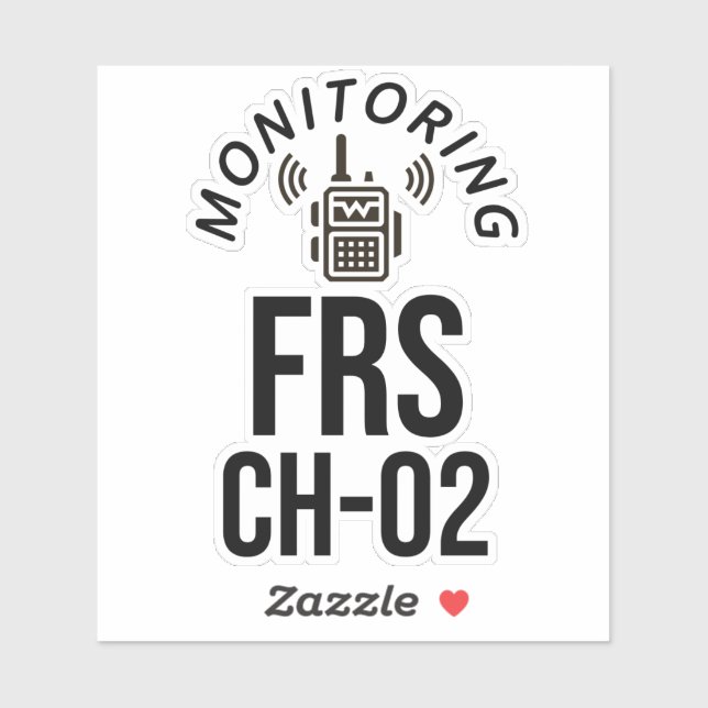 Sticker Surveillance FRS Radio Channel 2 (Feuille)