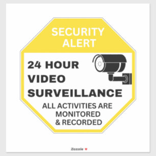 Sticker Surveillance vidéo 24 heures