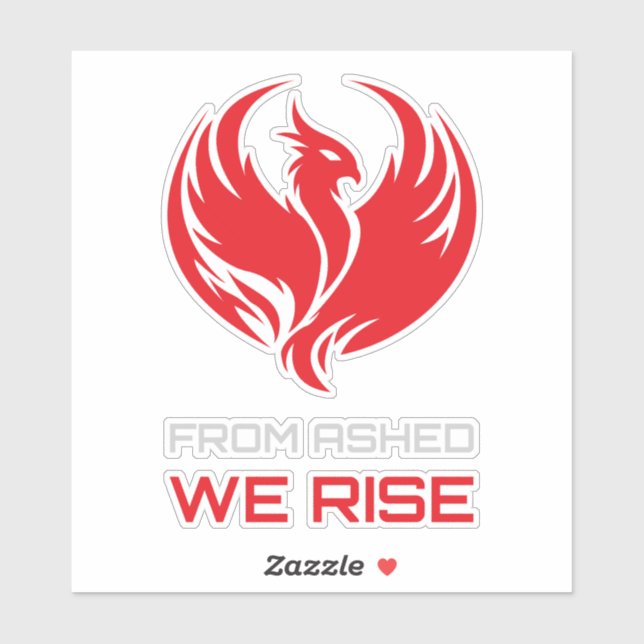 Sticker Survival Resilience Phoenix Warrior Symbol (Feuille)