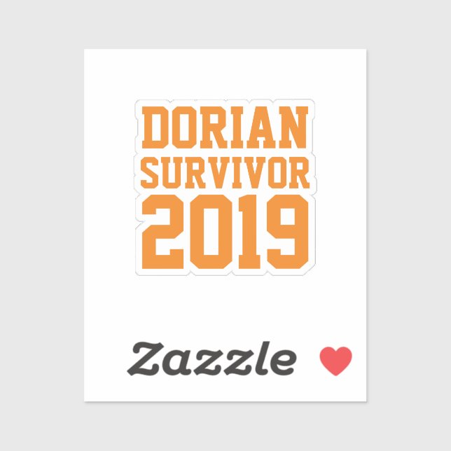 Sticker Survivant de l'ouragan Dorian (Feuille)