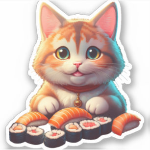 Sticker Sushi Cat
