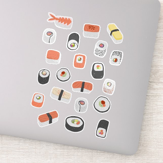 Sticker Sushi japonais amusant (Détail)