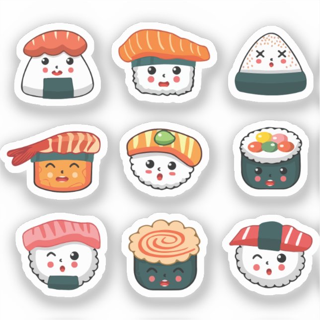 Sticker Sushi kawaii  (Recto)
