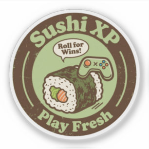 Sticker Sushi XP Jouez Fresh Roll Pour les Victoires Joueu